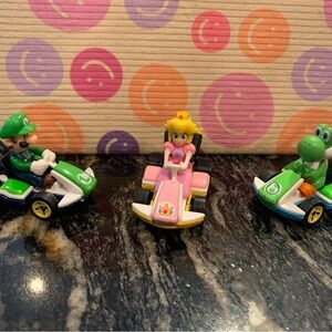 Nintendo Mario Kart Luigi, Princess, and Yoshi Toy Cars